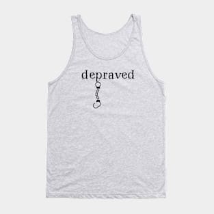 Depraved Handcuffs Hanging Light-Monotone Tank Top